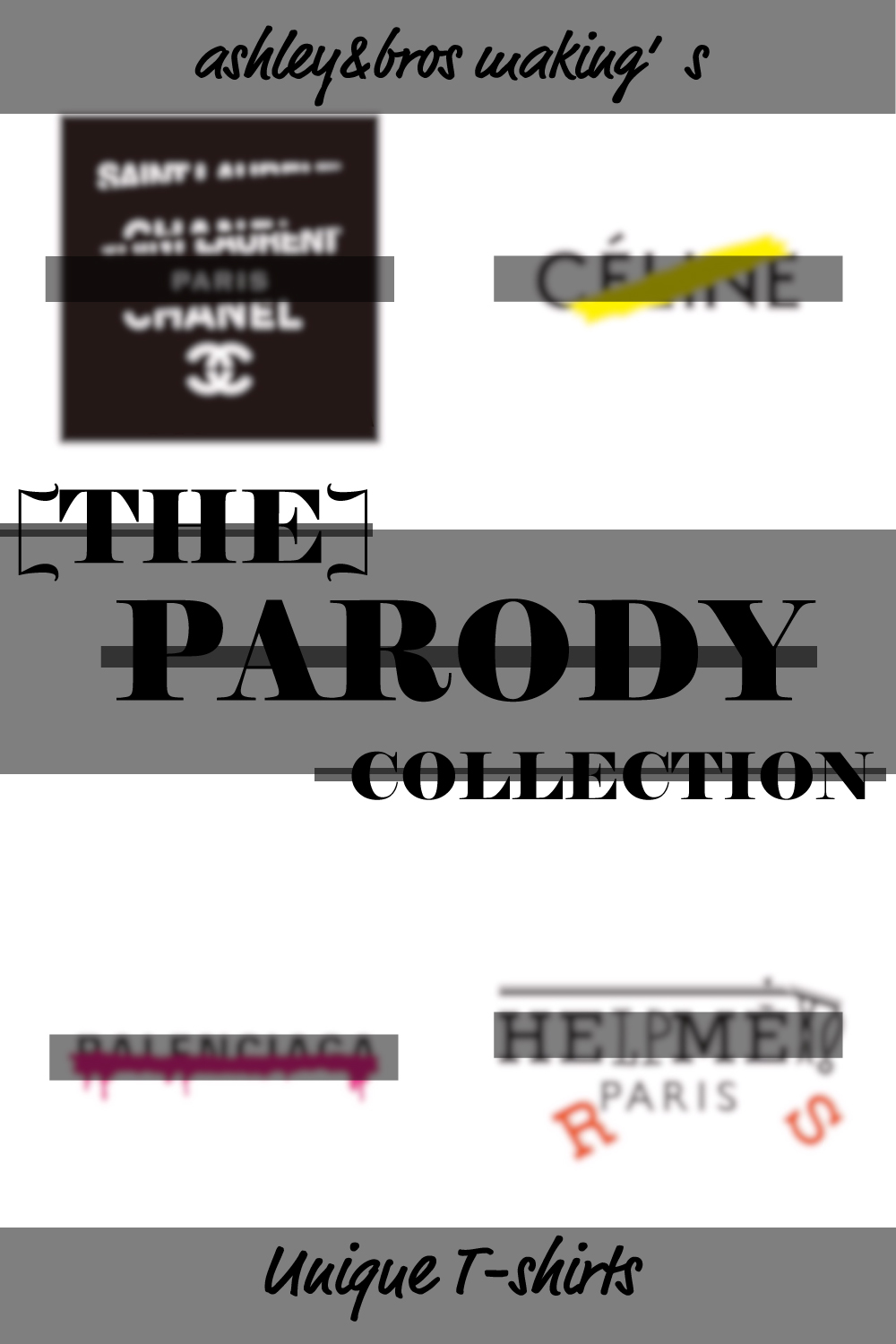 The Parody Collection ユニークなtシャツで真面目に遊ぶ Ashley Bros Ashley Bros