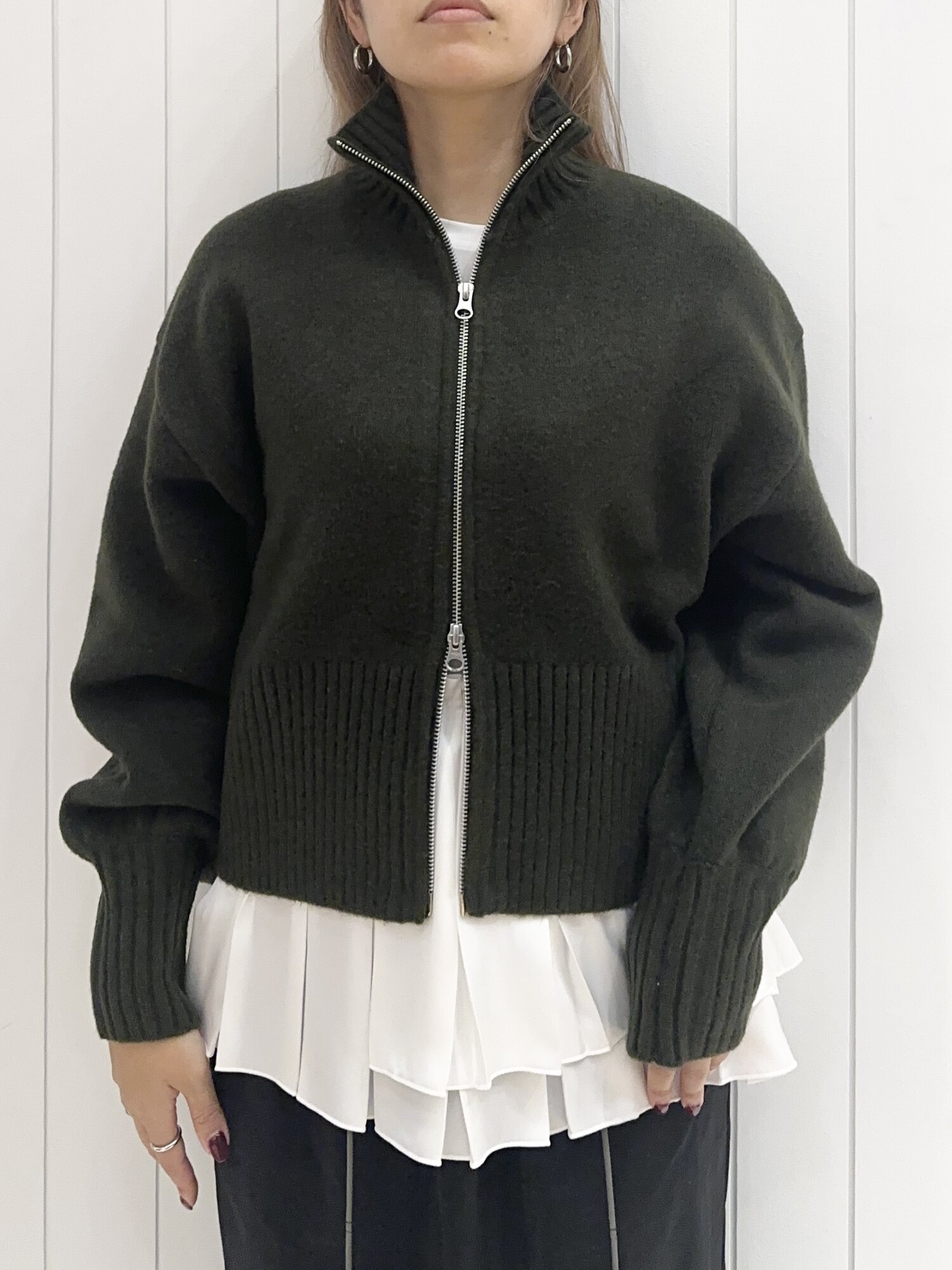 【agnost】アグノスト/フロントジップ プルオーバー/67314152/size:38 カジュアル /【正規品】【送料無料】おしゃれ レディース 高級 ブランド 人気 アパレル agnost 】アグノスト/フロントジップ プルオーバー/67314152